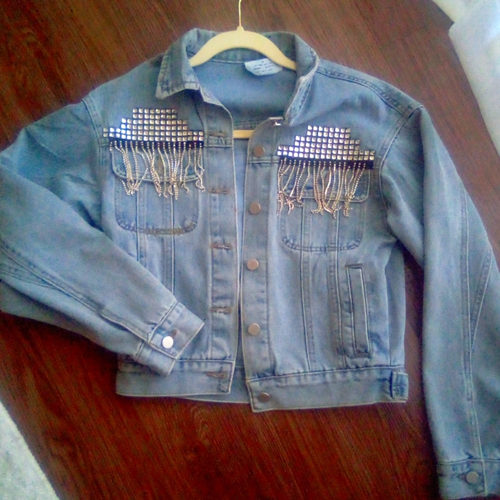 Jean studded jacket